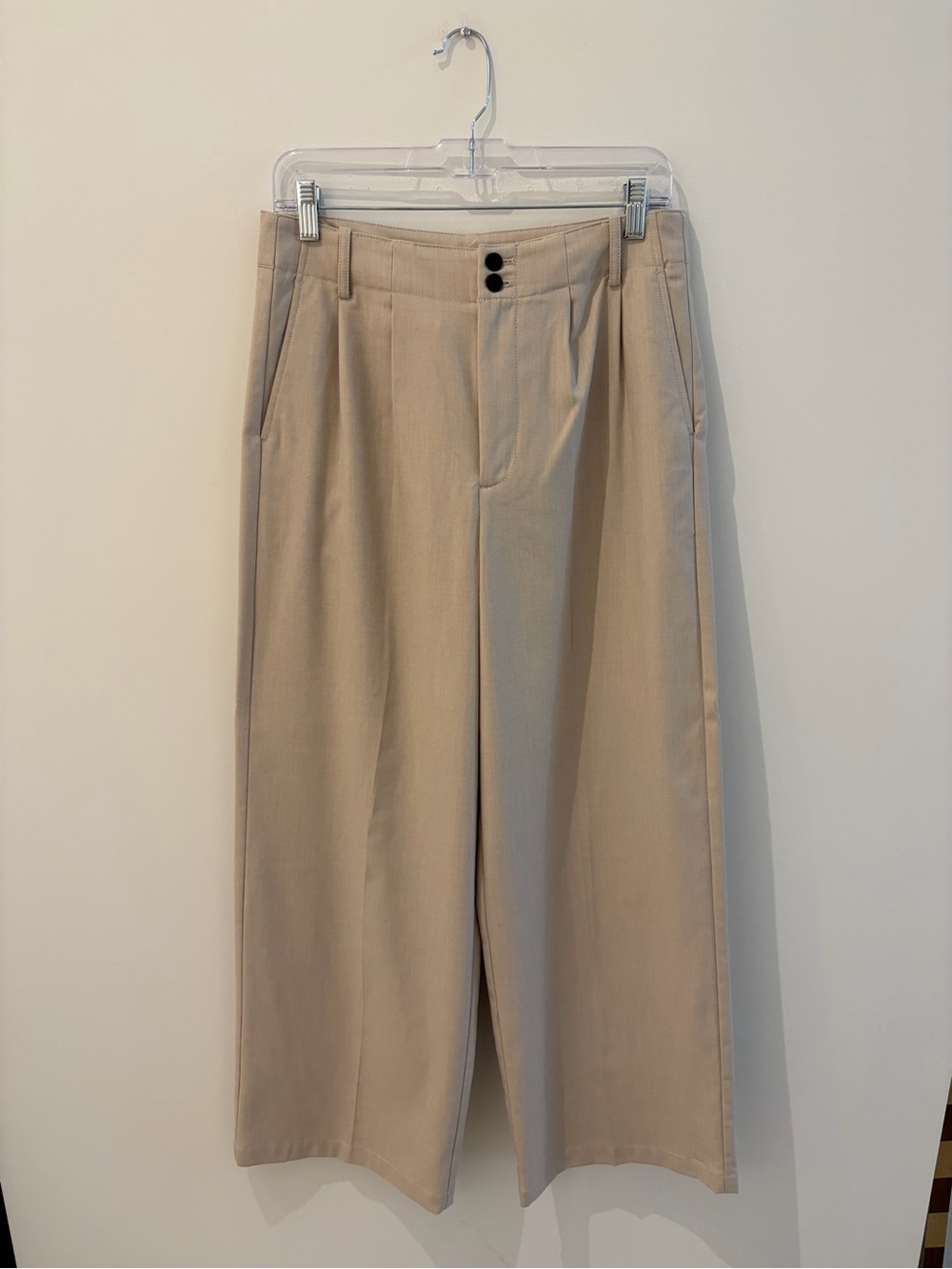 Madewell The Harlow Wide-Leg Pant - Light Beige/Tan